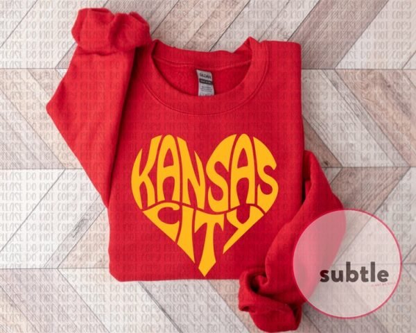 Kansas City Gold Word Heart